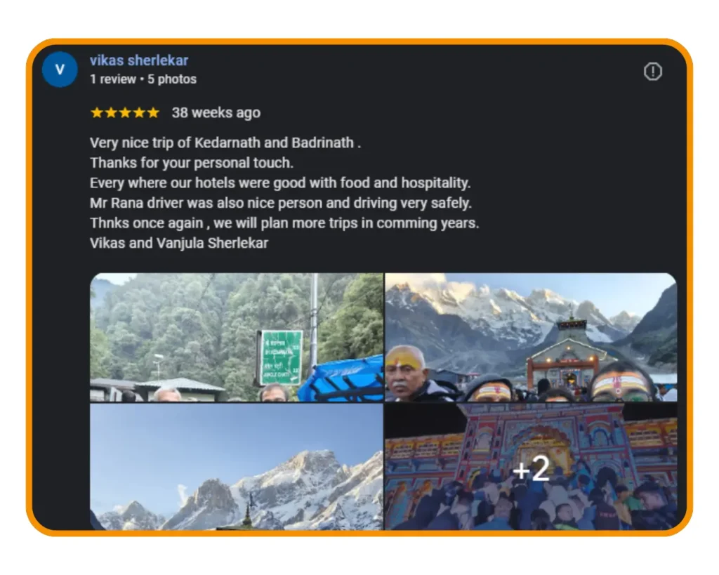 Kedarnath Trip Testimonails