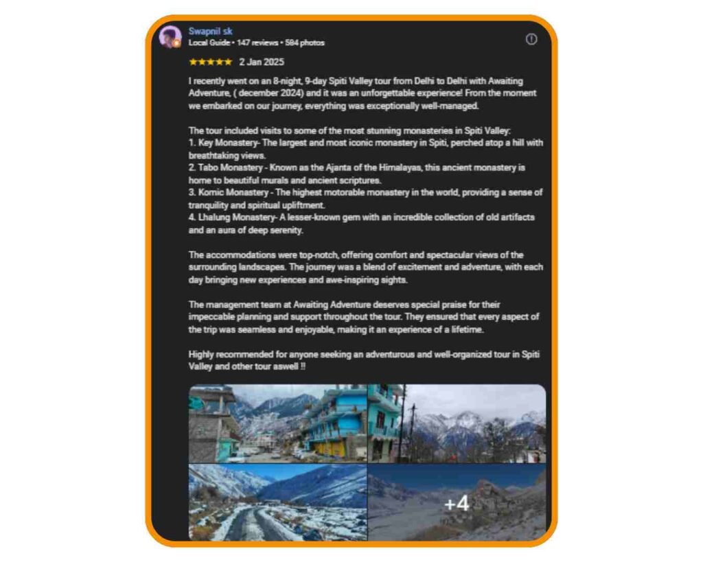 Spiti Valley Reviews